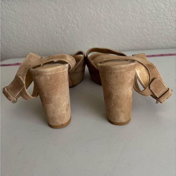 Stuart Weitzman Suede Platform Sandals Size 7.5 - Picture 7 of 11
